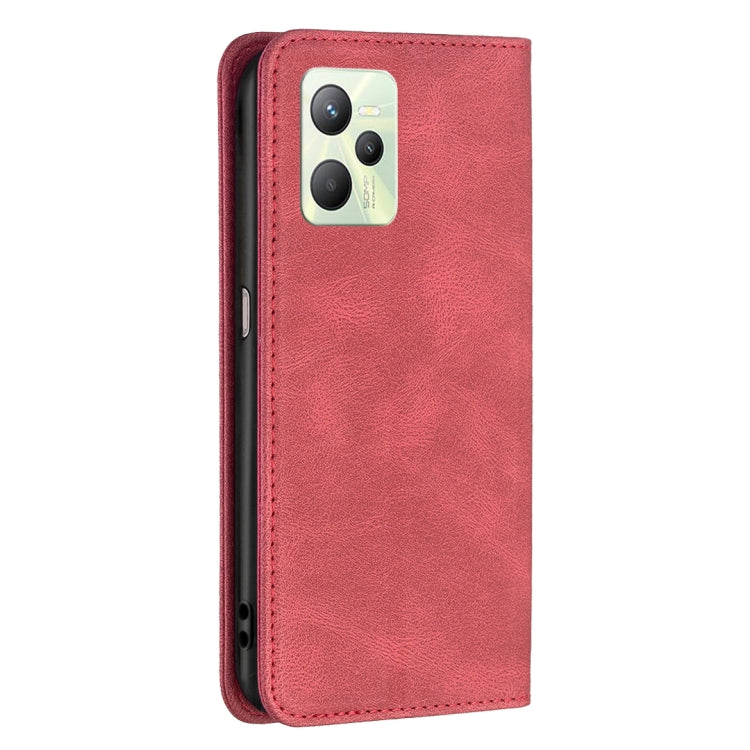For OPPO Realme C35 Magnetic RFID Blocking Anti-Theft Leather Phone Case