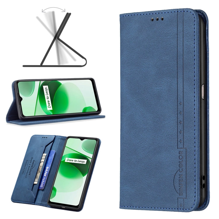 For OPPO Realme C35 Magnetic RFID Blocking Anti-Theft Leather Phone Case