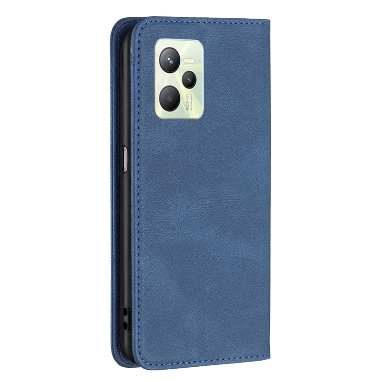 For OPPO Realme C35 Magnetic RFID Blocking Anti-Theft Leather Phone Case