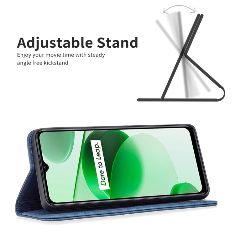 For OPPO Realme C35 Magnetic RFID Blocking Anti-Theft Leather Phone Case