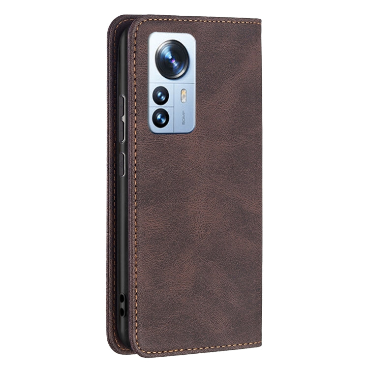 For Xiaomi 12 Pro Magnetic RFID Blocking Anti-Theft Leather Phone Case