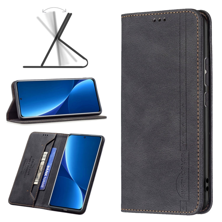 For Xiaomi 12 Pro Magnetic RFID Blocking Anti-Theft Leather Phone Case