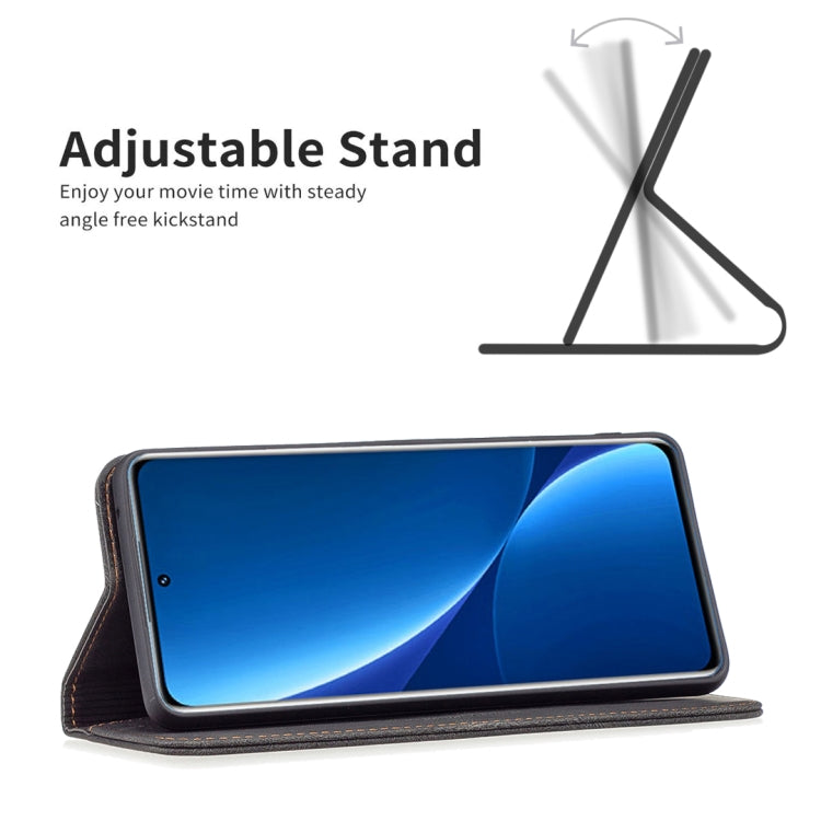 For Xiaomi 12 Pro Magnetic RFID Blocking Anti-Theft Leather Phone Case