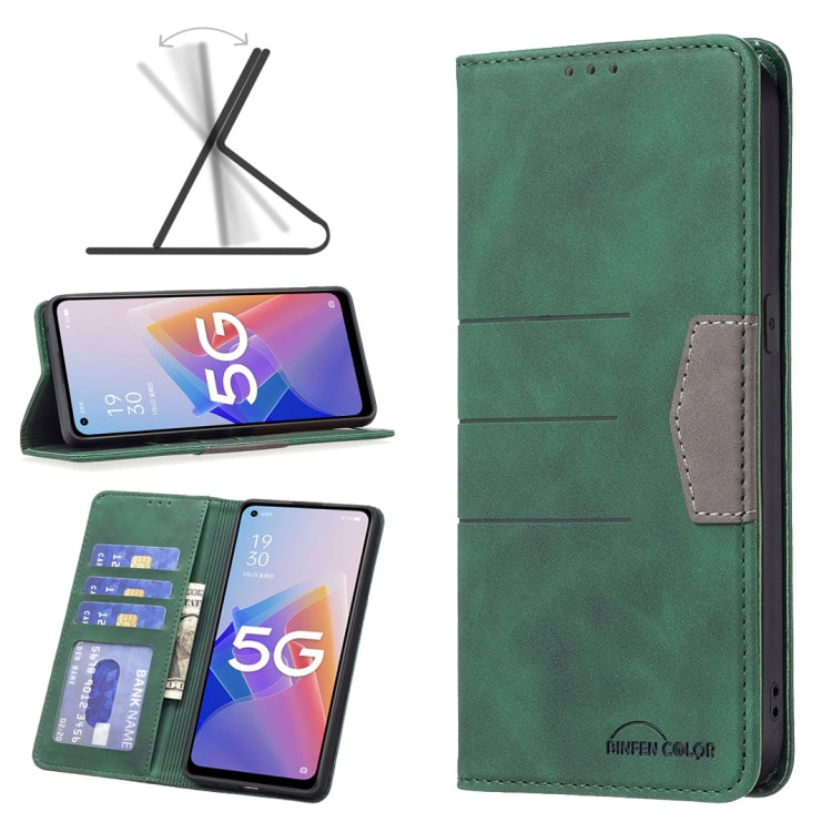 For OPPO A96 5G Magnetic Splicing Leather Phone Case