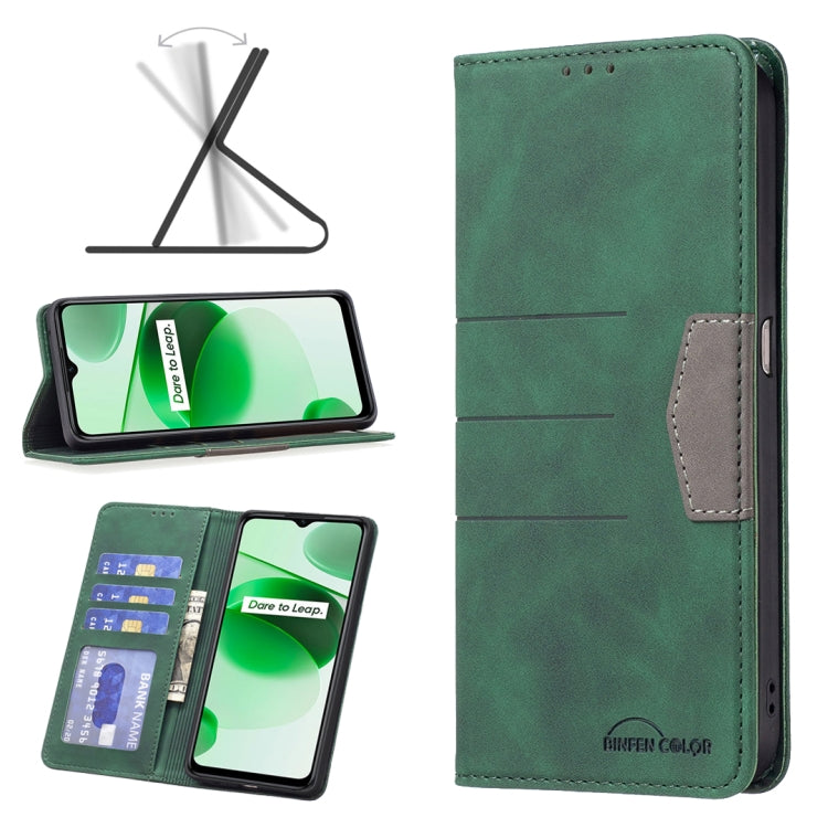 For OPPO Realme C35 Magnetic Splicing Leather Phone Case