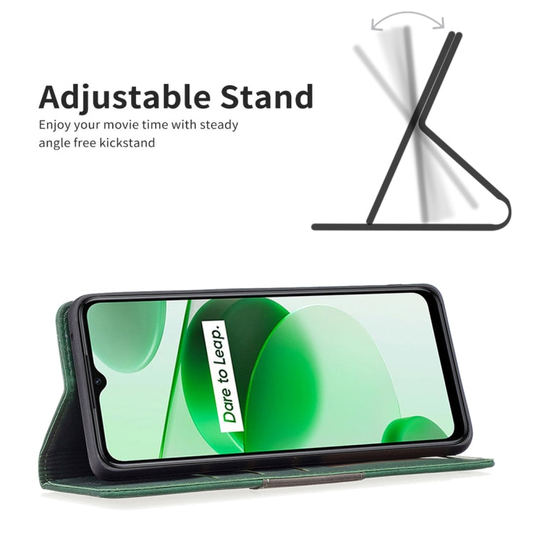 For OPPO Realme C35 Magnetic Splicing Leather Phone Case