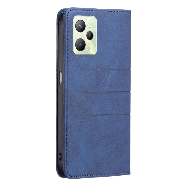 For OPPO Realme C35 Magnetic Splicing Leather Phone Case