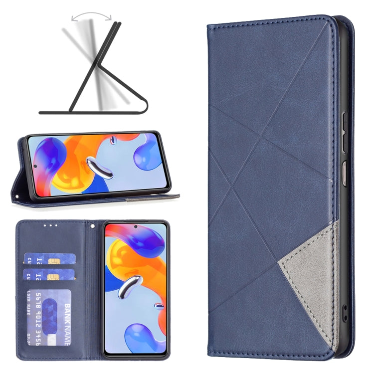 For Xiaomi Redmi Note 11 Pro Global Prismatic Invisible Magnetic Leather Phone Case