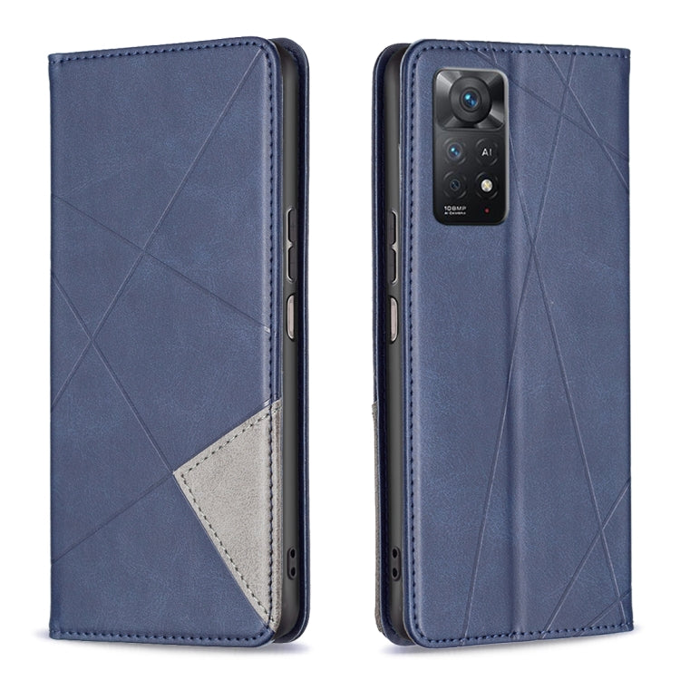 For Xiaomi Redmi Note 11 Pro Global Prismatic Invisible Magnetic Leather Phone Case