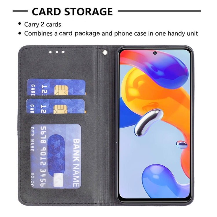 For Xiaomi Redmi Note 11 Pro Global Prismatic Invisible Magnetic Leather Phone Case