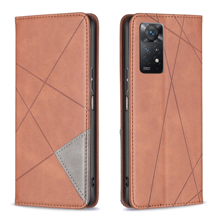 For Xiaomi Redmi Note 11 Pro Global Prismatic Invisible Magnetic Leather Phone Case