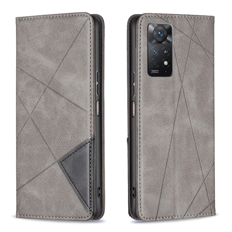 For Xiaomi Redmi Note 11 Pro Global Prismatic Invisible Magnetic Leather Phone Case