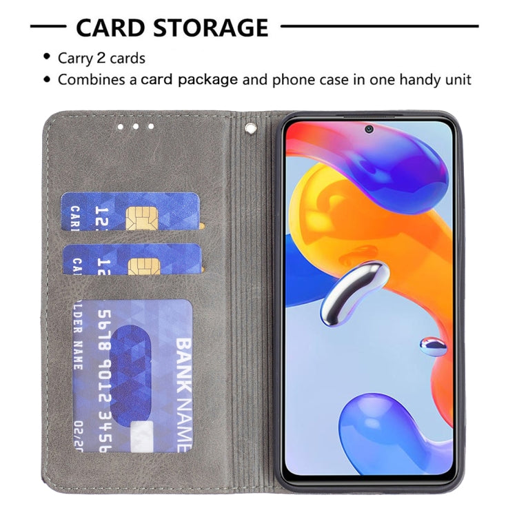 For Xiaomi Redmi Note 11 Pro Global Prismatic Invisible Magnetic Leather Phone Case