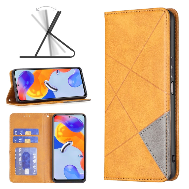 For Xiaomi Redmi Note 11 Pro Global Prismatic Invisible Magnetic Leather Phone Case