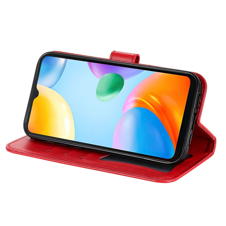 For Xiaomi Redmi 10C 4G / Redmi 10 (India) 7-petal Flowers Embossed Flip Leather Phone Case