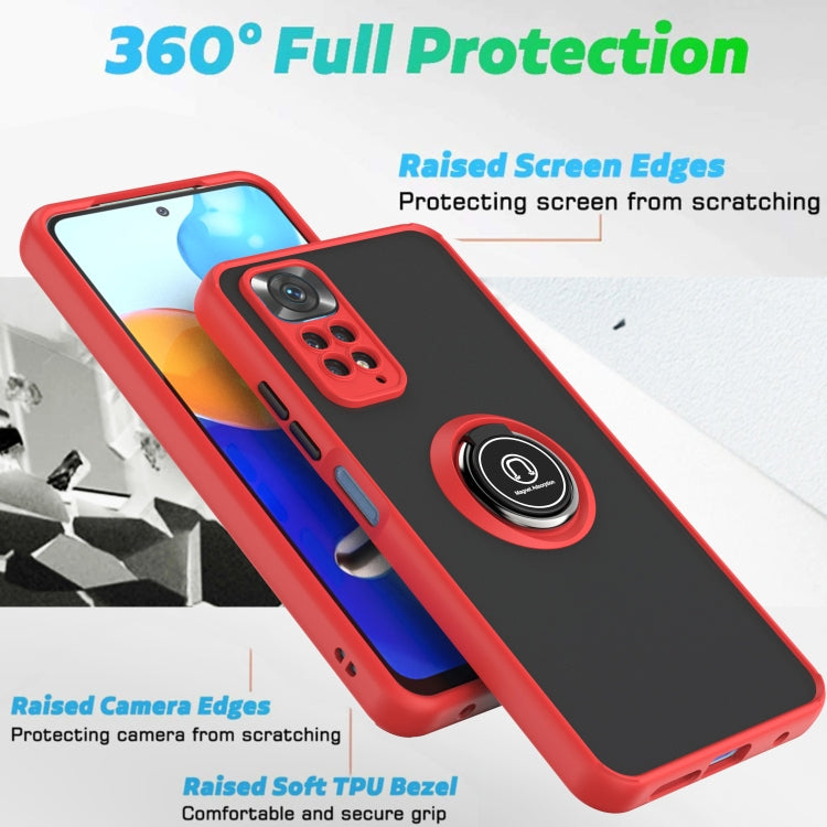 For Xiaomi Redmi Note 11 Pro 4G / 5G Q Shadow 1 Series TPU + PC Phone Case with Ring Holder