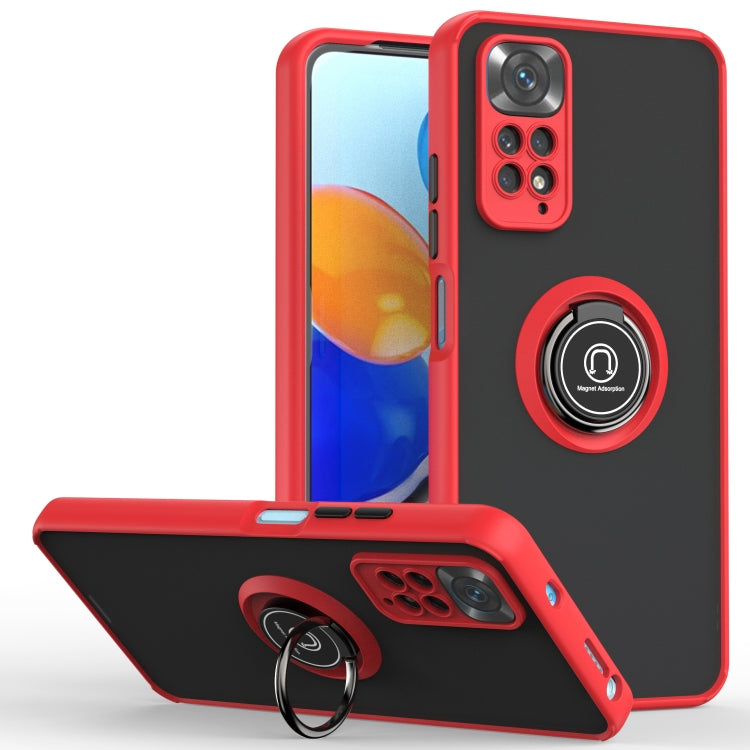 For Xiaomi Redmi Note 11 Global Q Shadow 1 Series TPU + PC Phone Case with Ring Holder