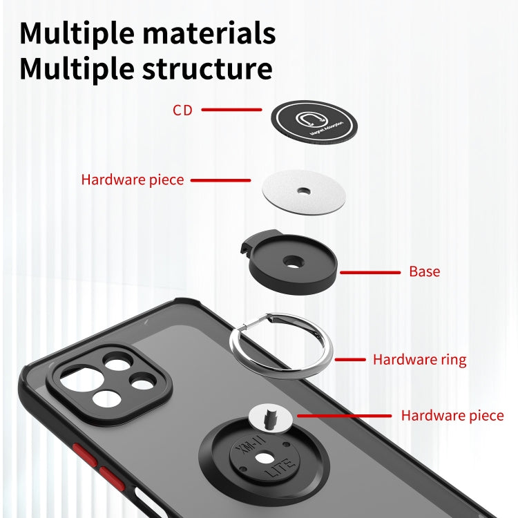 For Xiaomi Mi 11 Lite Q Shadow 1 Series TPU + PC Phone Case with Ring Holder