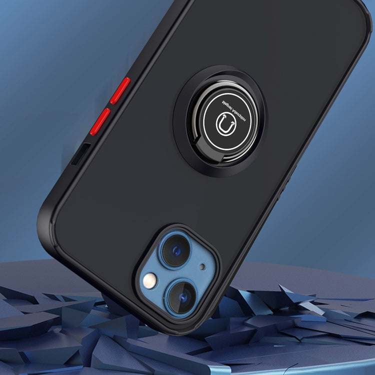 For iPhone 13 Q Shadow 1 Series TPU + PC Phone Case with Ring Holder