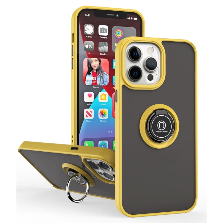 For iPhone 13 Pro Max Q Shadow 1 Series TPU + PC Phone Case with Ring Holder