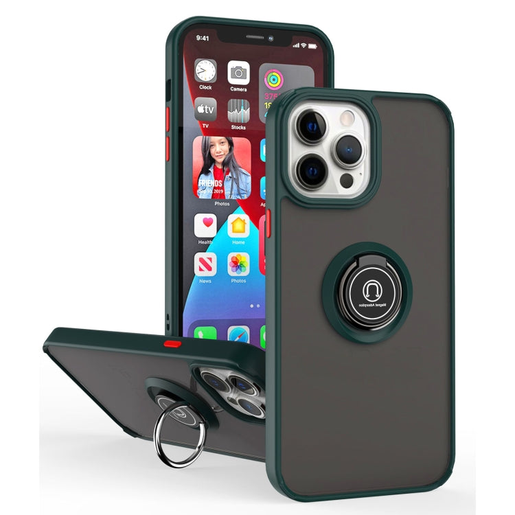 For iPhone 13 Pro Max Q Shadow 1 Series TPU + PC Phone Case with Ring Holder
