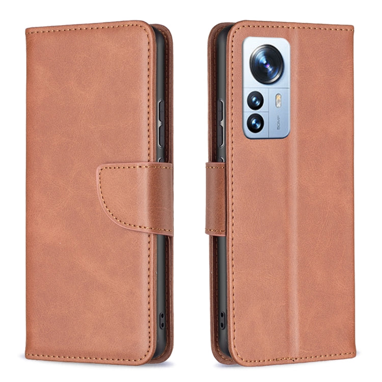 For Xiaomi 12 Pro Lambskin Texture Pure Color Leather Phone Case