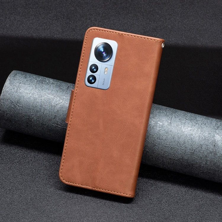 For Xiaomi 12 Pro Lambskin Texture Pure Color Leather Phone Case