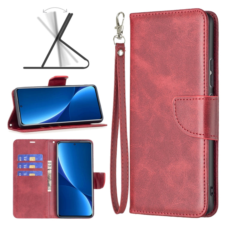 For Xiaomi 12 Pro Lambskin Texture Pure Color Leather Phone Case