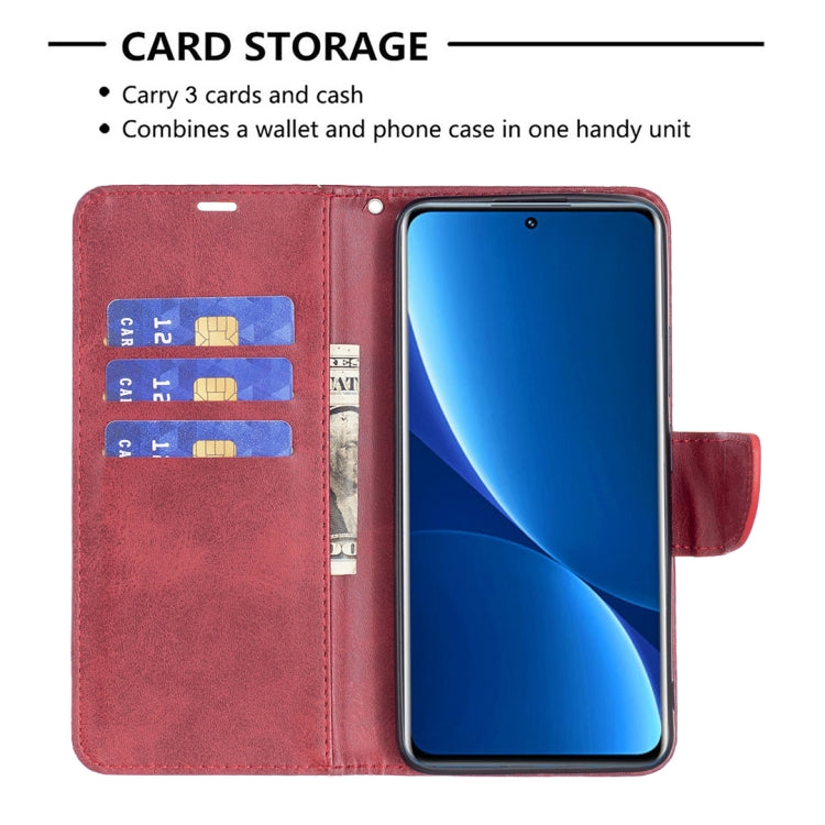 For Xiaomi 12 Pro Lambskin Texture Pure Color Leather Phone Case