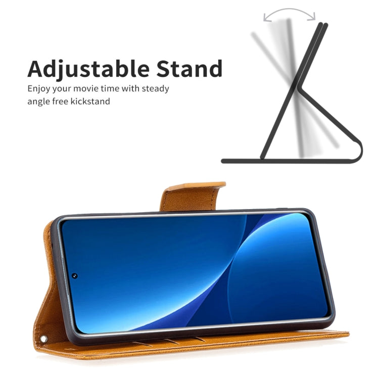 For Xiaomi 12 Pro Lambskin Texture Pure Color Leather Phone Case