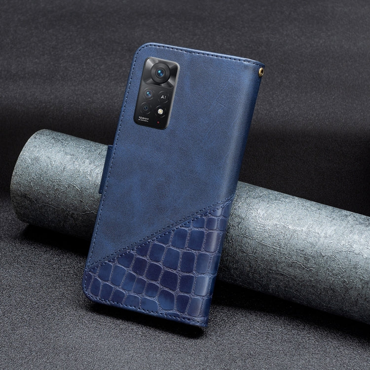 For Xiaomi Redmi Note 11 Pro International Matching Color Crocodile Texture Leather Case