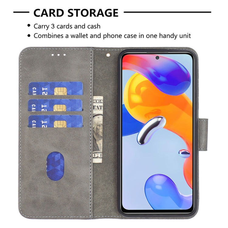 For Xiaomi Redmi Note 11 Pro International Matching Color Crocodile Texture Leather Case