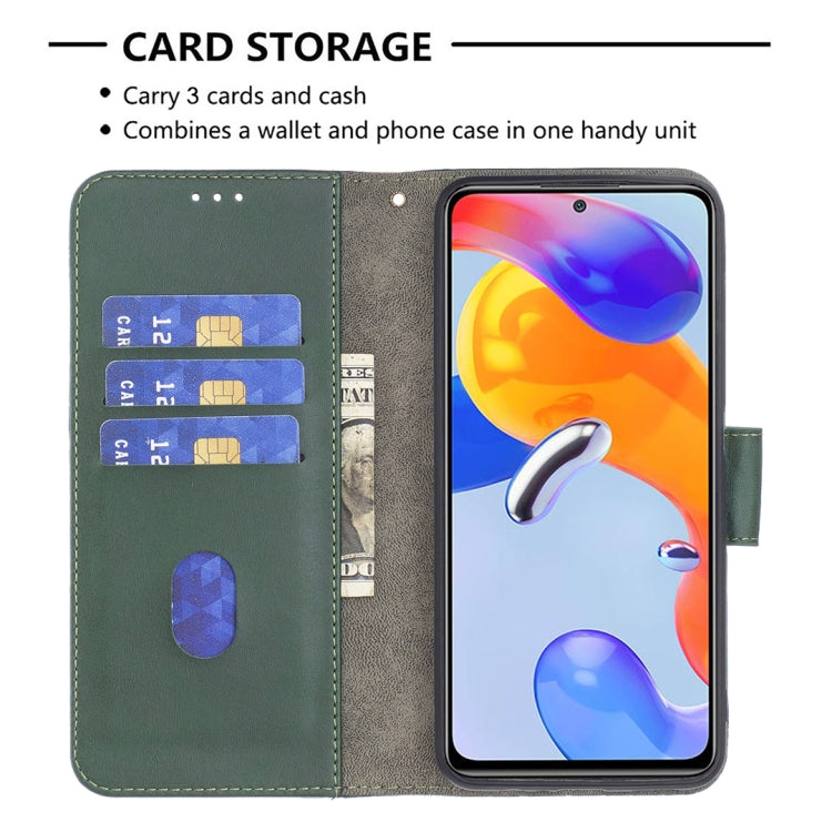 For Xiaomi Redmi Note 11 Pro International Matching Color Crocodile Texture Leather Case