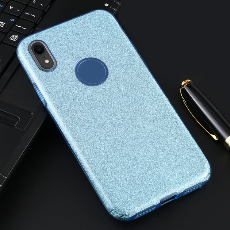 For iPhone XR Full Coverage TPU + PC Glittery Powder Protective Back Case