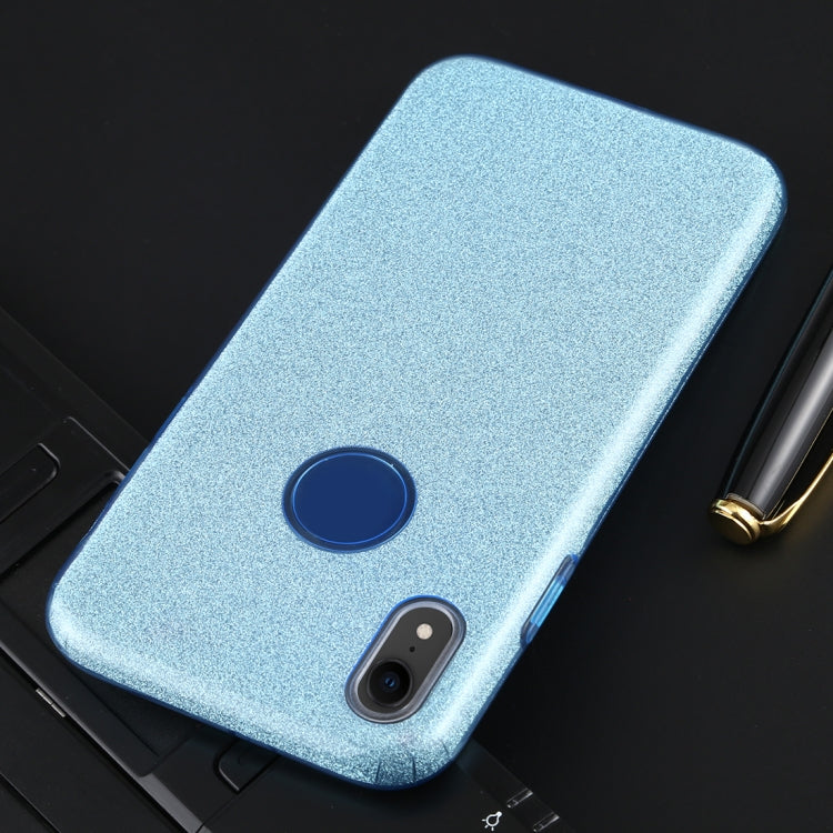 For iPhone XR Full Coverage TPU + PC Glittery Powder Protective Back Case