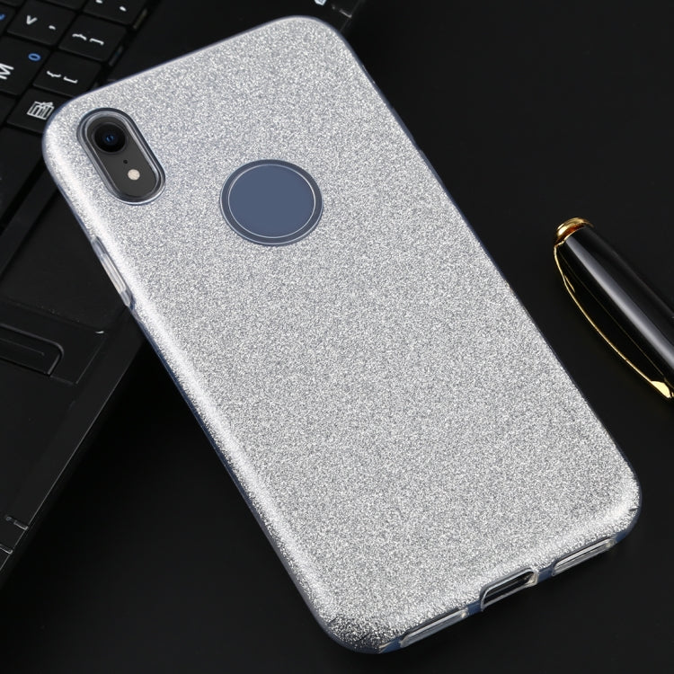 For iPhone XR Full Coverage TPU + PC Glittery Powder Protective Back Case