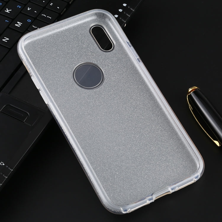 For iPhone XR Full Coverage TPU + PC Glittery Powder Protective Back Case