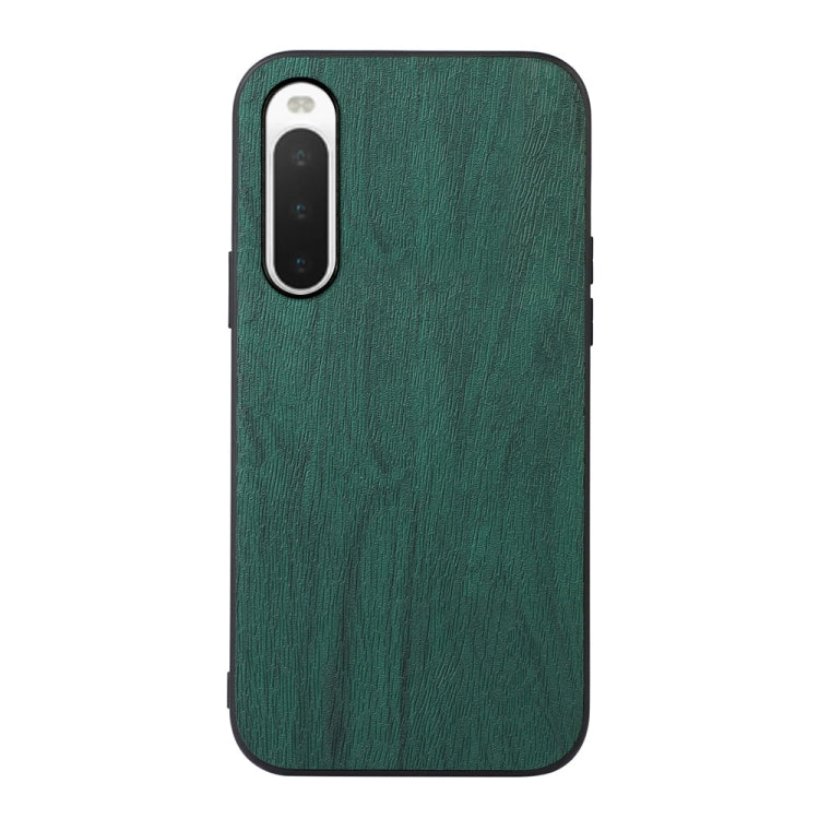 For Sony Xperia 10 IV Wood Texture PU Phone Case