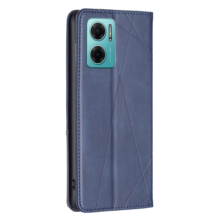 For Xiaomi Redmi 10 5G / Note 11E Prismatic Invisible Magnetic Leather Phone Case