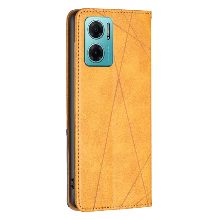 For Xiaomi Redmi 10 5G / Note 11E Prismatic Invisible Magnetic Leather Phone Case