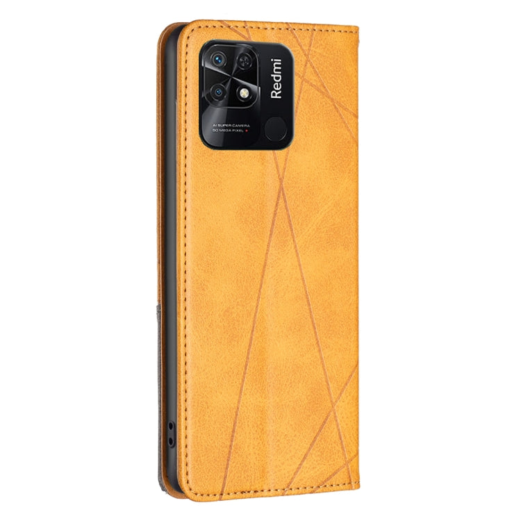 For Xiaomi Redmi 10C Prismatic Invisible Magnetic Leather Phone Case