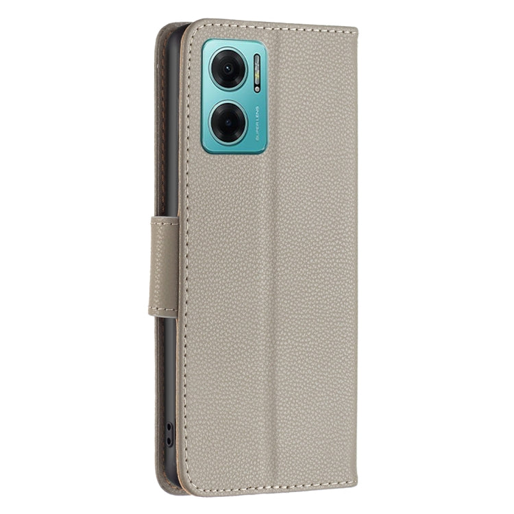 For Xiaomi Redmi 10 5G / Note 11E Litchi Texture Pure Color Leather Phone Case