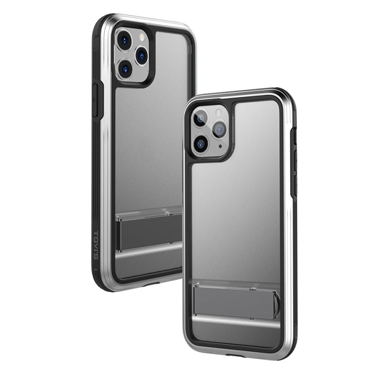 For iPhone 11 Pro TGVIS Sharp Series Frame Shockproof Protective Case with Hidden Holder