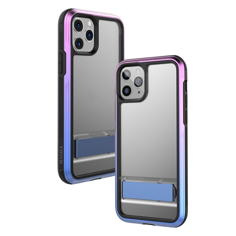 For iPhone 11 Pro TGVIS Sharp Series Frame Shockproof Protective Case with Hidden Holder