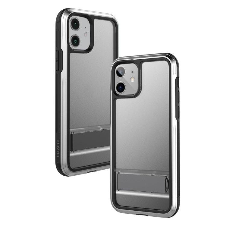 For iPhone 11 TGVIS Sharp Series Frame Shockproof Protective Case with Hidden Holder