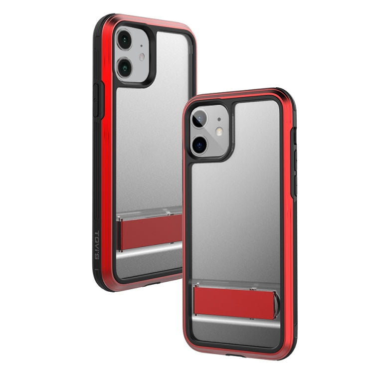 For iPhone 11 TGVIS Sharp Series Frame Shockproof Protective Case with Hidden Holder