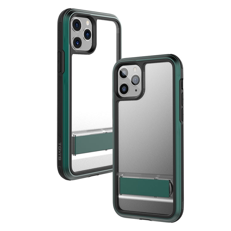 For iPhone 11 Pro Max TGVIS Sharp Series Frame Shockproof Protective Case with Hidden Holder