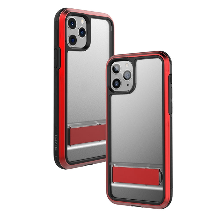 For iPhone 11 Pro Max TGVIS Sharp Series Frame Shockproof Protective Case with Hidden Holder