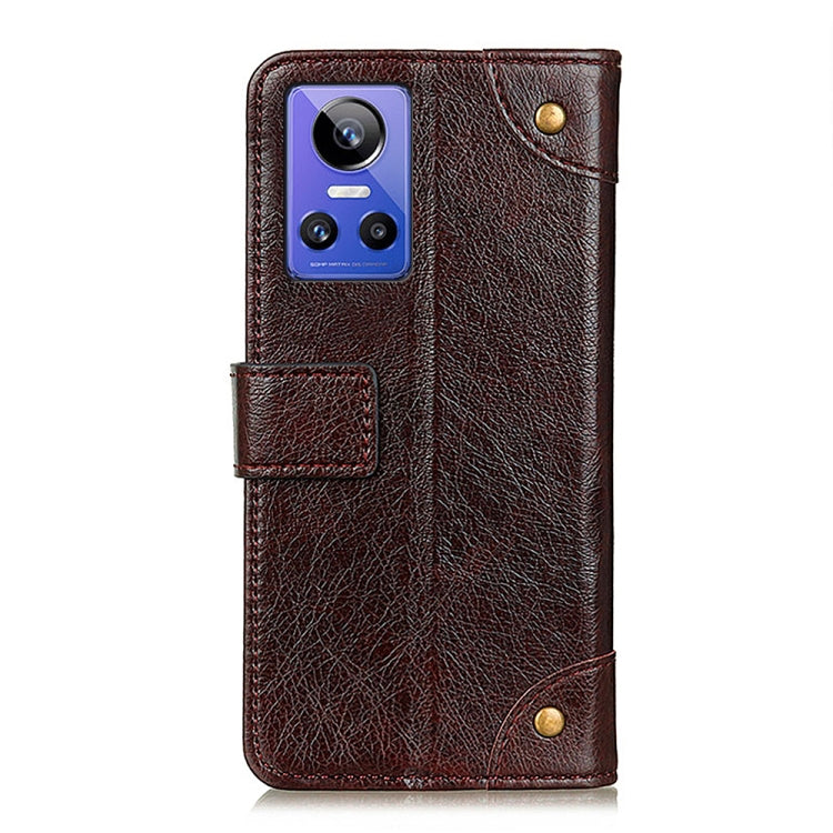 For Realme GT Neo3 Copper Buckle Nappa Texture Horizontal Flip Leather Phone Case
