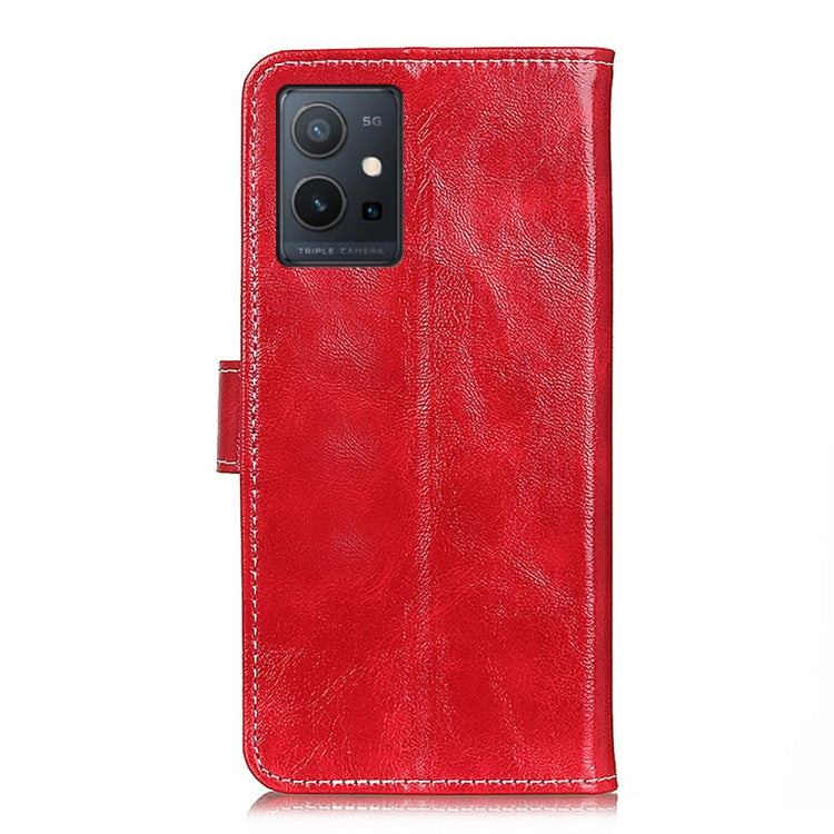 For vivo Y75 5G / Y55 5G Retro Crazy Horse Texture Horizontal Flip Leather Phone Case